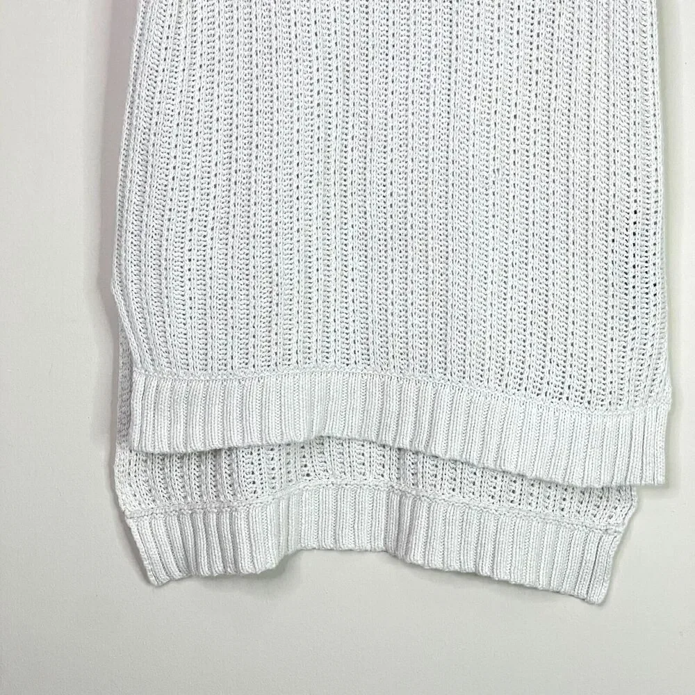 Ella Moss White Sleeveless Cowl Neck Sweater